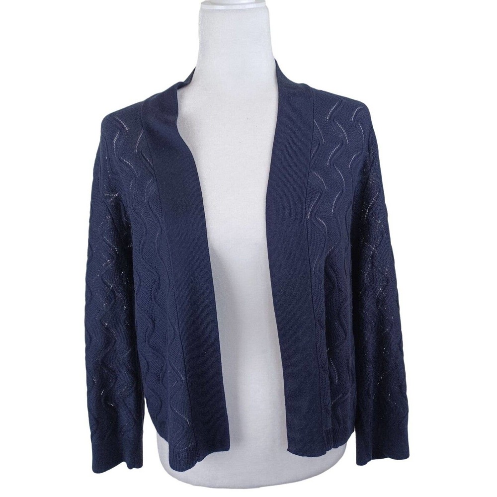 89th & Madison Stitch Fix Blue Sweater Open Front Shrug Cardigan Thin Knit XL